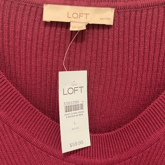 NWT Ann Taylor Loft Berry/Maureen LP Sweater - Picture 6 of 7